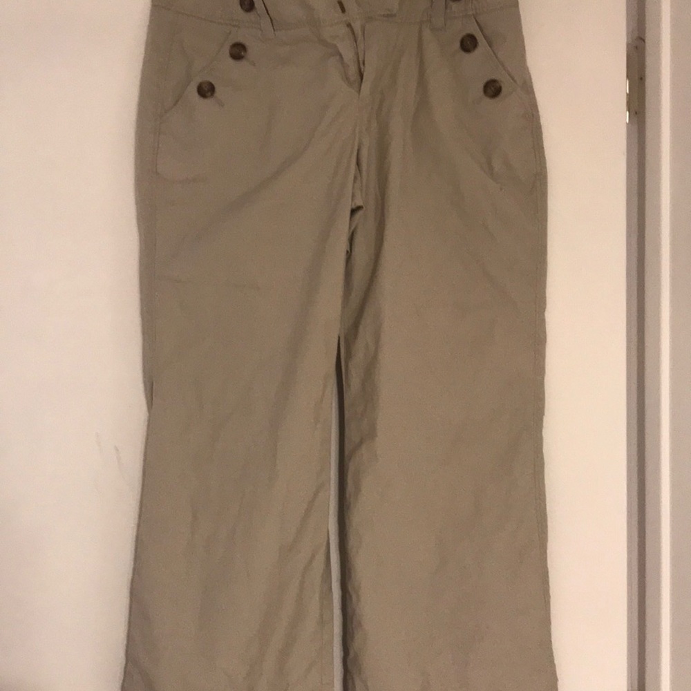 Old Navy Khaki Sailor Style Pants Size 6